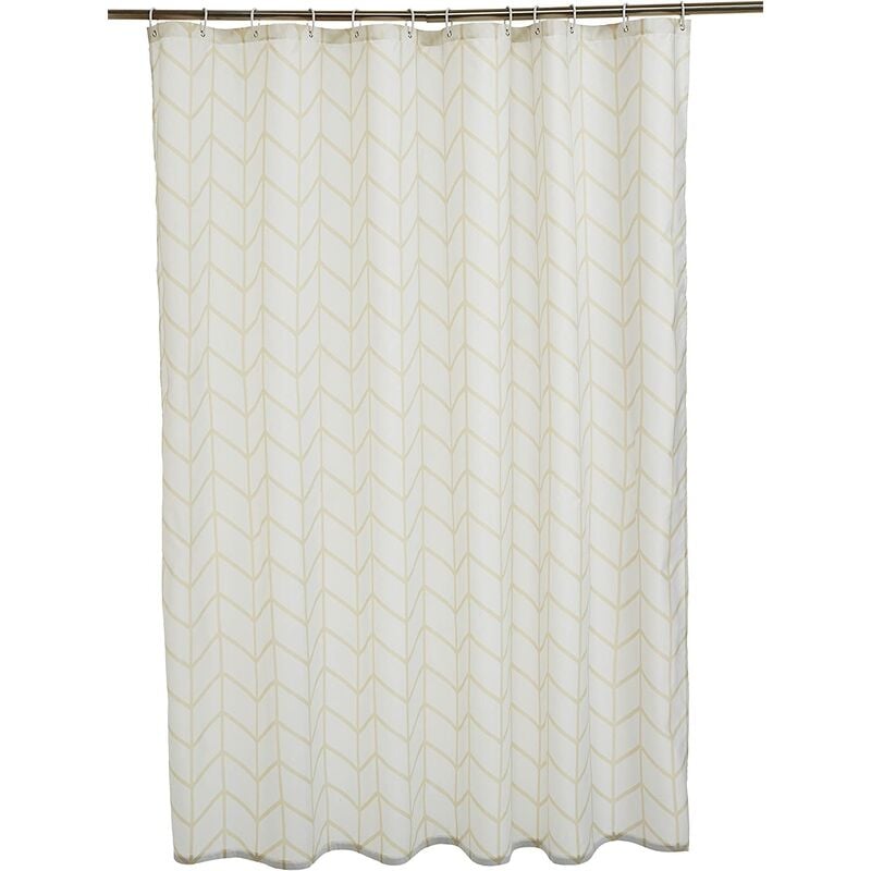 

Cortina de ducha tela estampada 180x180cm cortina de ducha beige material beige poliéster