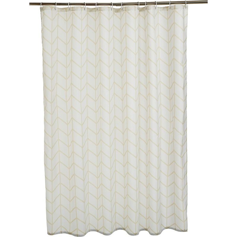 

Cortina de ducha tela estampada 180x200cm cortina de ducha beige material beige poliéster