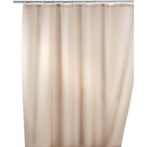 Cortina de ducha Unicolor beige antimoho WENKO