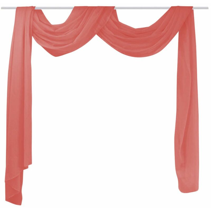 

Cortina de gasa 140x600 cm roja