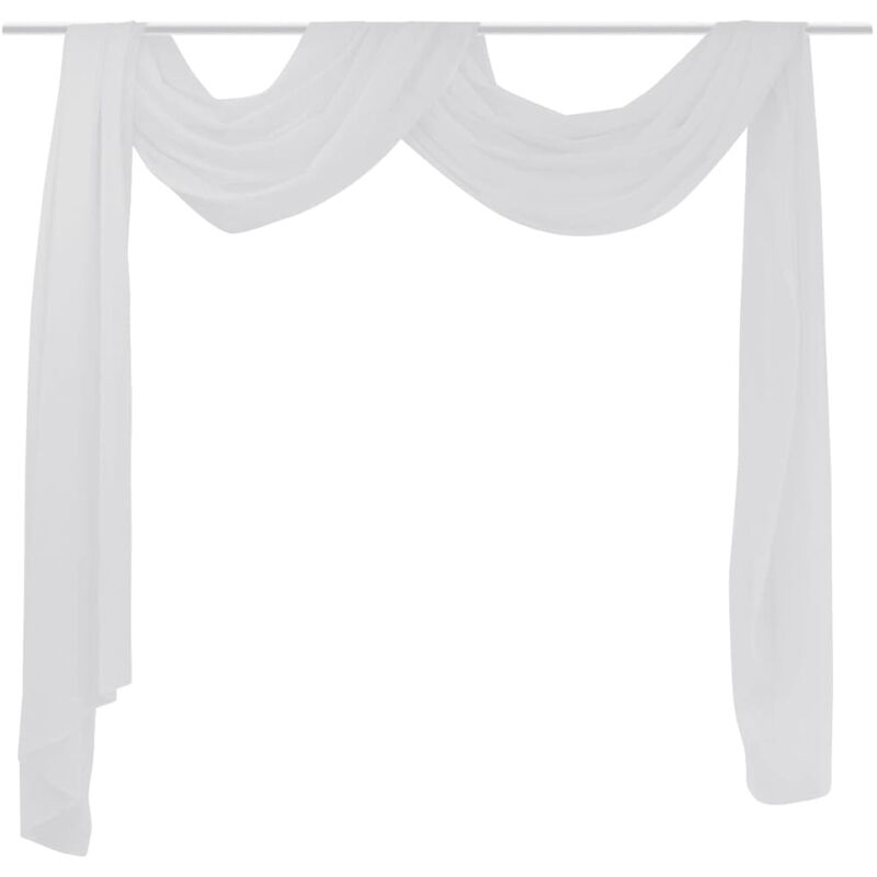 

Cortina de gasa transparente, 140 x 600 cm, Blanco