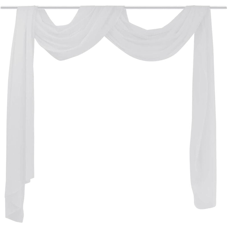 

Cortina de gasa transparente, 140 x 600 cm, Blanco