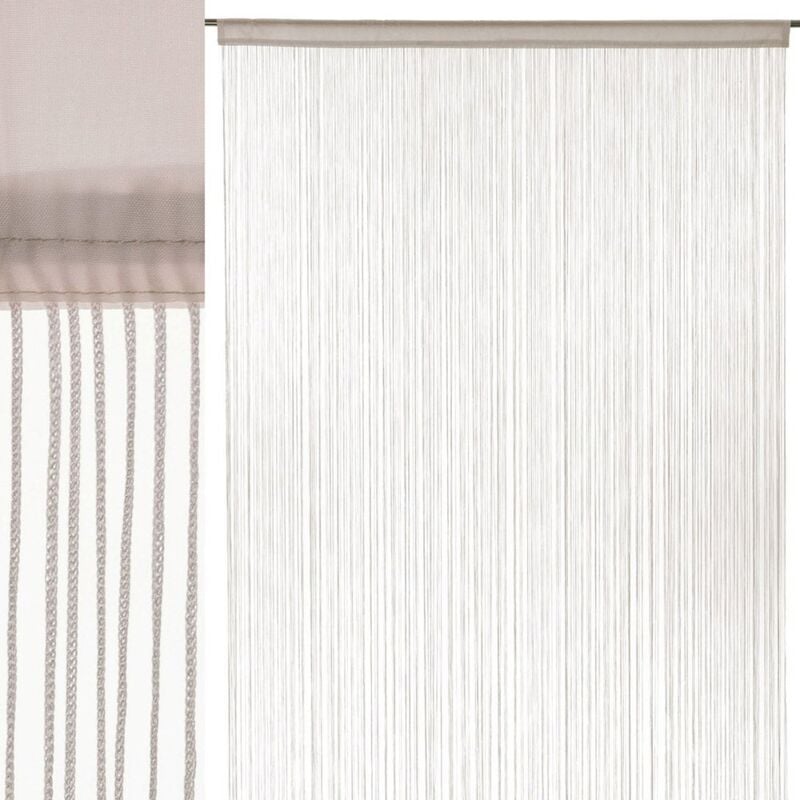 

Lolahome - Cortina de hilos beige clásica de poliéster de 250x140 cm