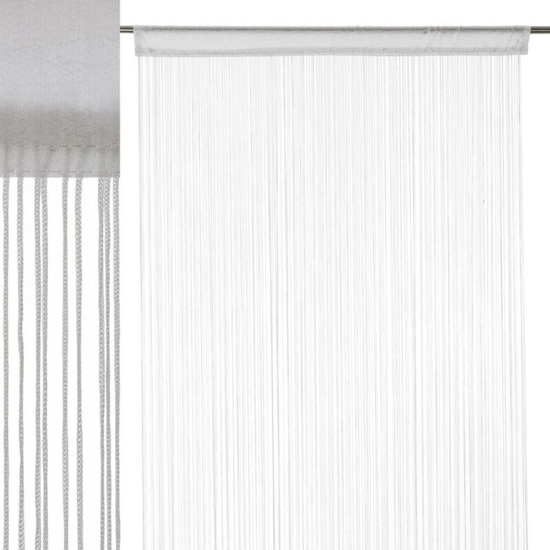 

Cortina de hilos blanca clásica de poliéster de 250x90 cm