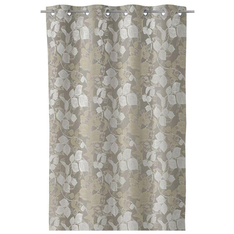 

Lolahome - Cortina de hojas con ollados gris clásica Jacquard de poliéster de 260x135 cm