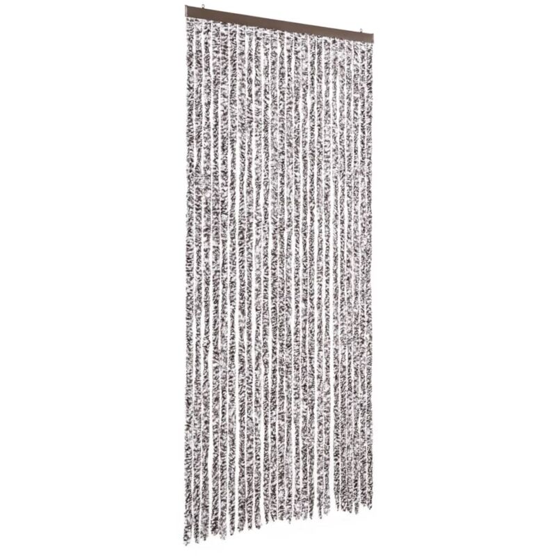 

vidaXL Cortina Mosquitera de Chenilla Marrón y Beige 100x220 cm - Multicolor