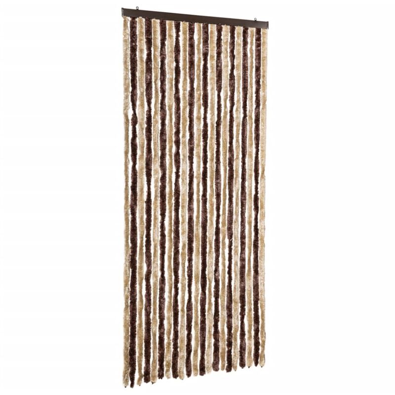 

Cortina Mosquitera de Chenilla Beige y Marrón Claro 90x220 cm - Marrón - Vidaxl