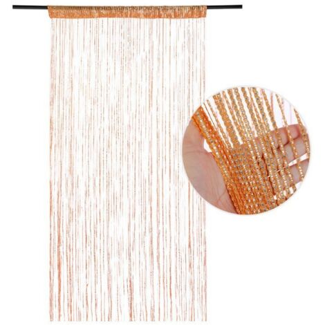 Cortina de lentejuelas con flecos de 90 cm x 200 cm, mosquitera, separador de ambientes, cortina con borlas para puertas, ventanas, decoración del hogar, decoración de eventos.