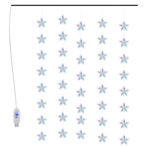 Cortina de luces estrellas 200 LEDs de colores 8 funciones vidaXL