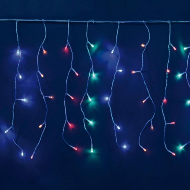 

Cortina de luz de 8 funciones con 110 luces para interior yexterior de led multicolor de 400 cm