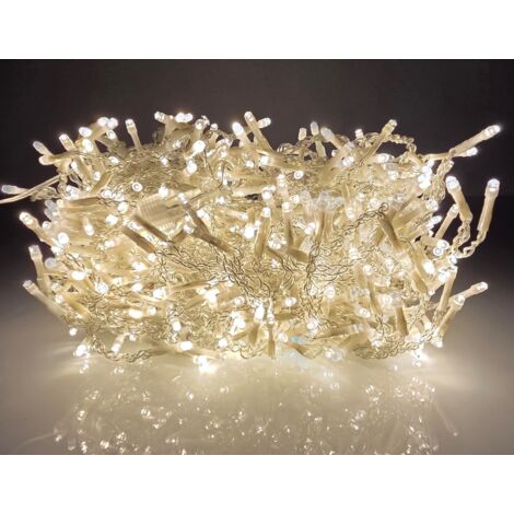 Cortina de luz LED StarryLights 600 - blanco cálido, combinable