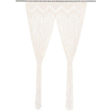 Cortina de macramé algodón 140x240 cm vidaXL813371