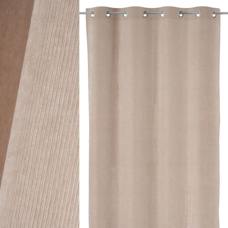 

Lolahome - Cortina de pana beige de tela de chenilla de 140x260 cm