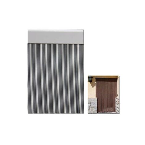 Cortina de puerta cinta Ebro 90 x 210 nº 7 gris-blanco 11303D