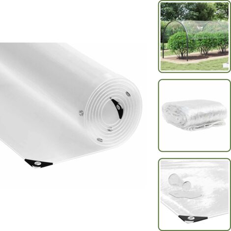 Cortina de puerta - vidaXL Lona transparente con ojales PVC 4x12 m - Barrera de balcón