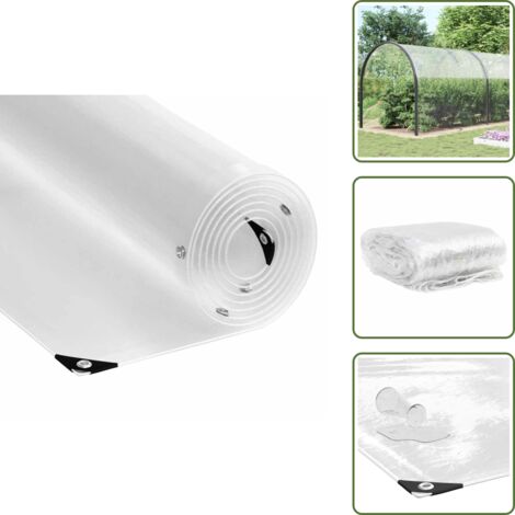 Cortina de puerta - vidaXL Lona transparente con ojales PVC 6x12 m - Barrera de balcón