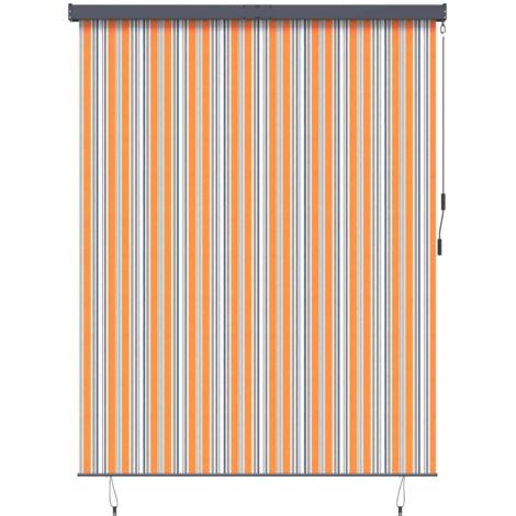 Cortina de Rodillo Exterior Amarillo y azul 200 x 250 cm tela