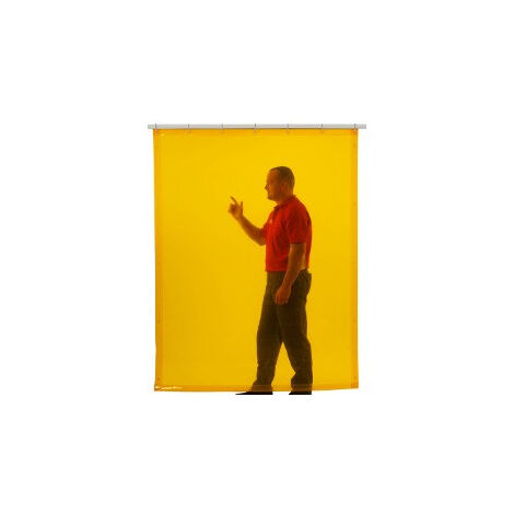 Cortina de soldadura CEPRO en amarillo contra salpicaduras                         180 x 140 cm