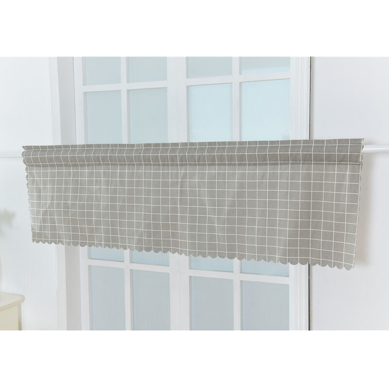 

Cortina de ventana opaca, cenefas Cortinas semitransparentes cortas Cortinas de ventana con bolsillo de varilla,D