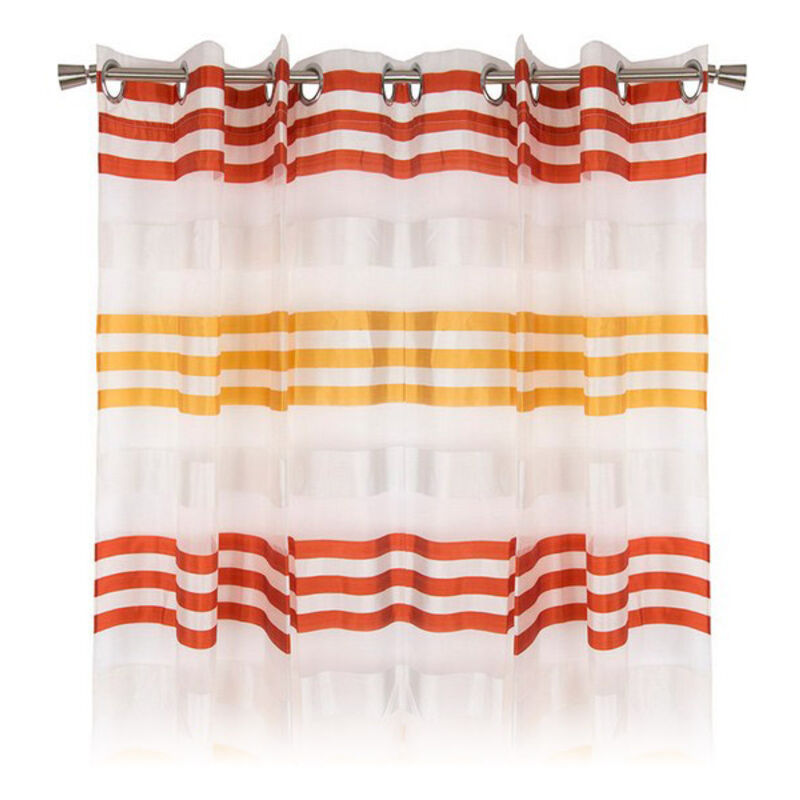 

Cortina DKD Home Decor A rayas Rojo Poliéster (140 x 275 cm)