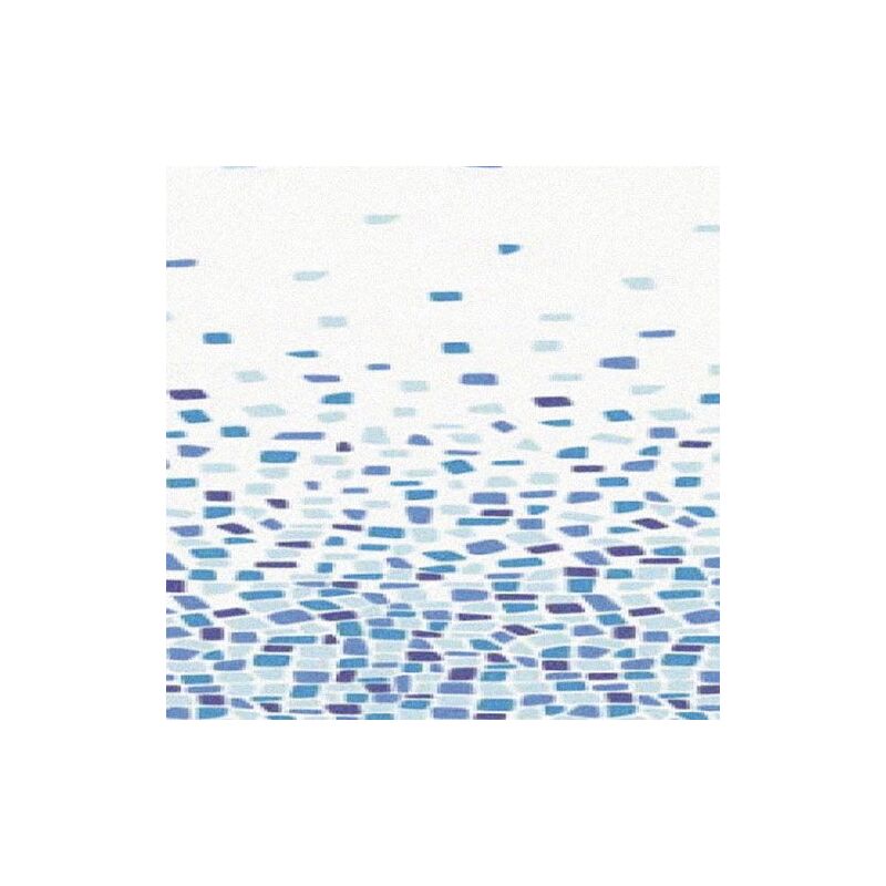 

Cortina ducha tela cuadrado azul 180x200 cm.