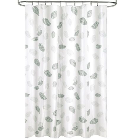 Anillas cortina de baño ovalada blanco en plástico 12 unid