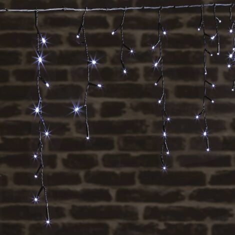 Cortina estalactita de exterior 14,85m 450 LED blanco frío + transformador - Feeric lights & christmas