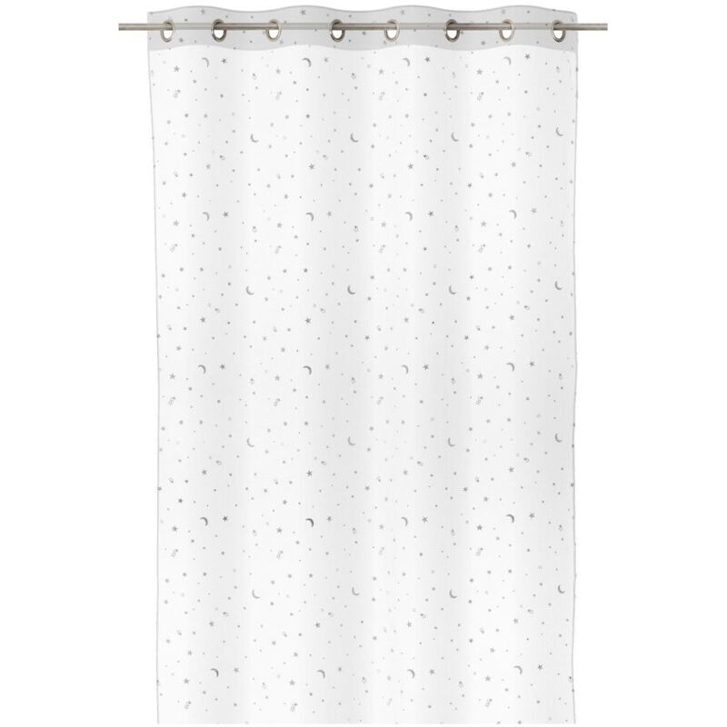

Lolahome - Cortina estrella blanca moderna de microfibra de 260x140 cm