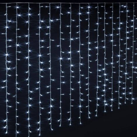 Cortina exterior de fachada 200x200cm blanco frío 400 LED + transformador - Feeric lights & christmas