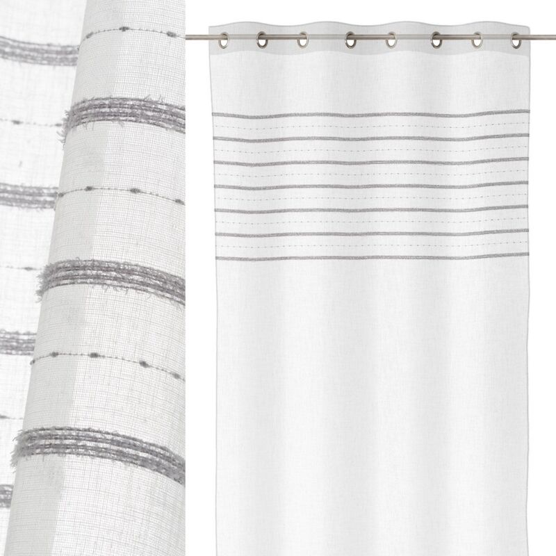 

Lolahome - Cortina gris de microfibra de 260x140 cm