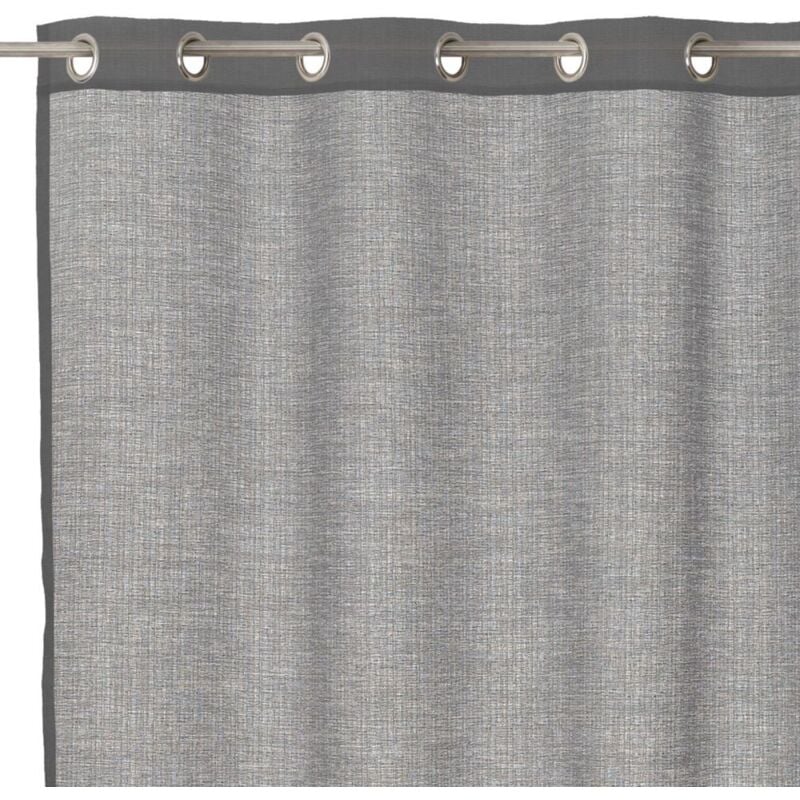 

Lolahome - Cortina gris rústica de microfibra de 140x260 cm