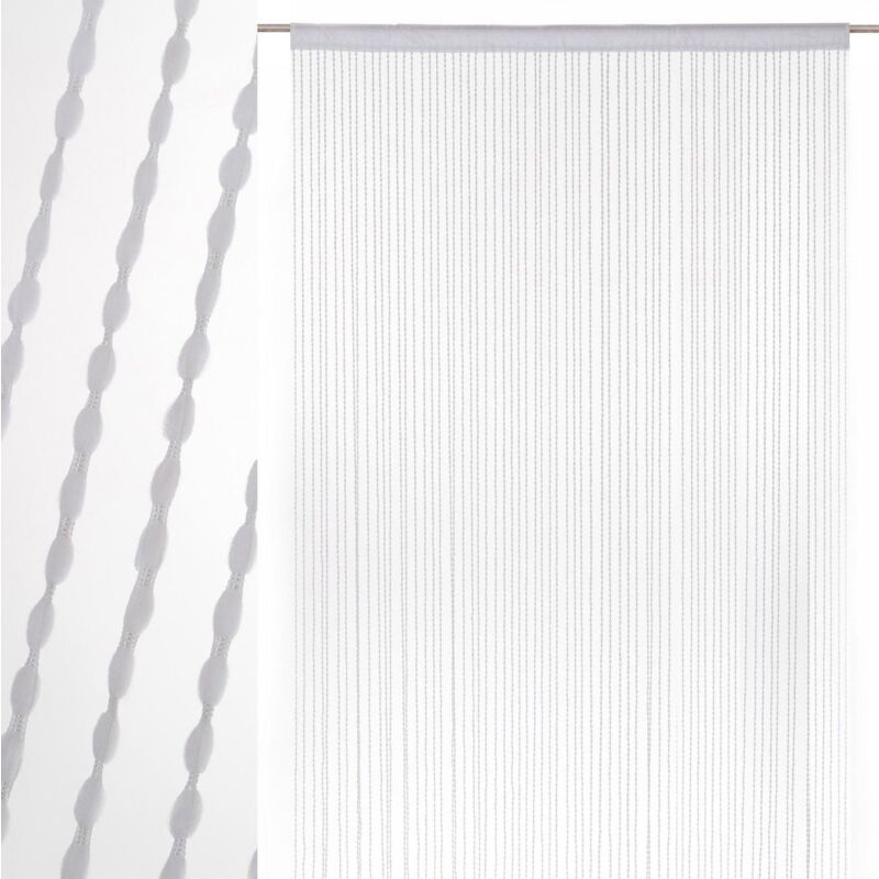 

Cortina hilos blanca moderna de poliéster de 140x250 cm