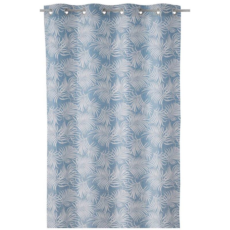 

Lolahome - Cortina hojas de palmera azul de poliéster de 140x260 cm