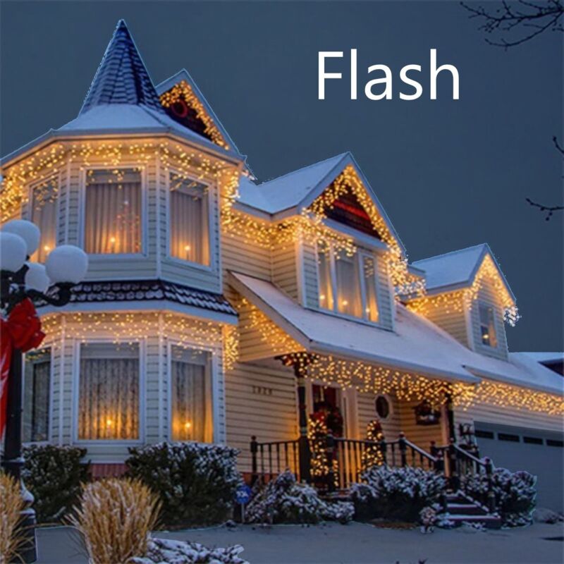 

Cortina luminosa ICICLE 3m largo x 0,5m BLANCO CALIDO FLASH 3000K 114 leds 220V - Jandei