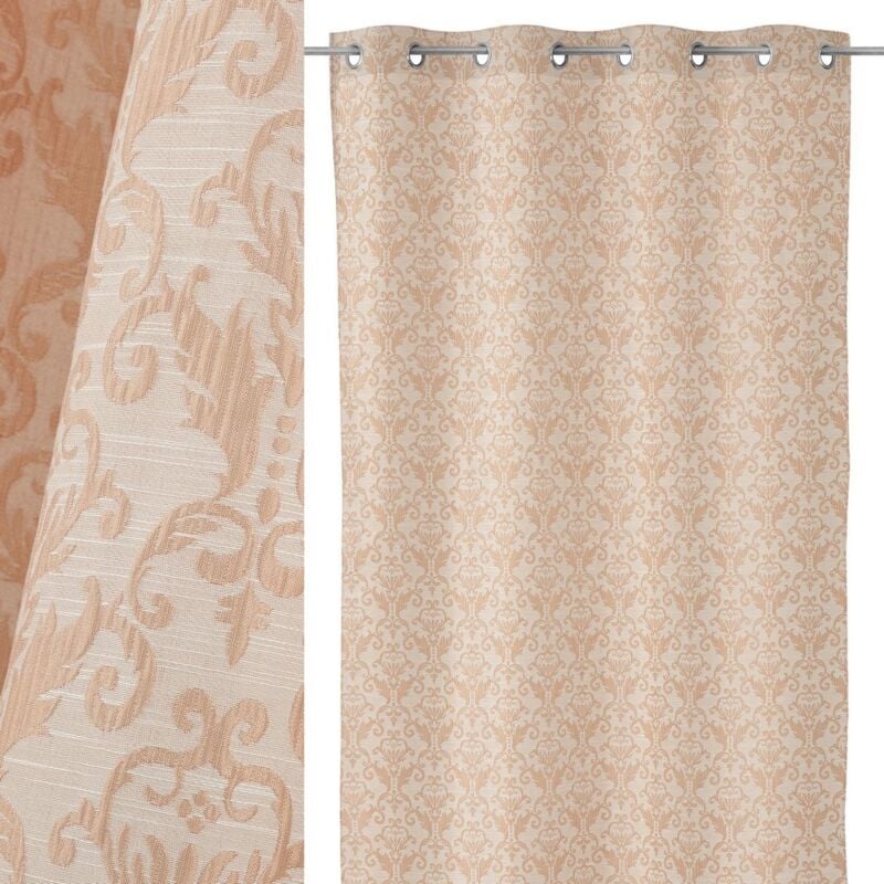 

Lolahome - Cortina Jacquard confeccionada rosa luxury poliéster de 260x140 cm