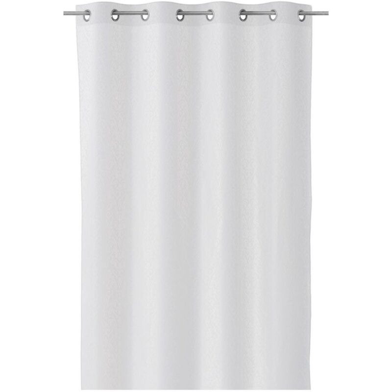 

Lolahome - Cortina Jacquard Flor de Lis blanca de poliéster de 140x260cm