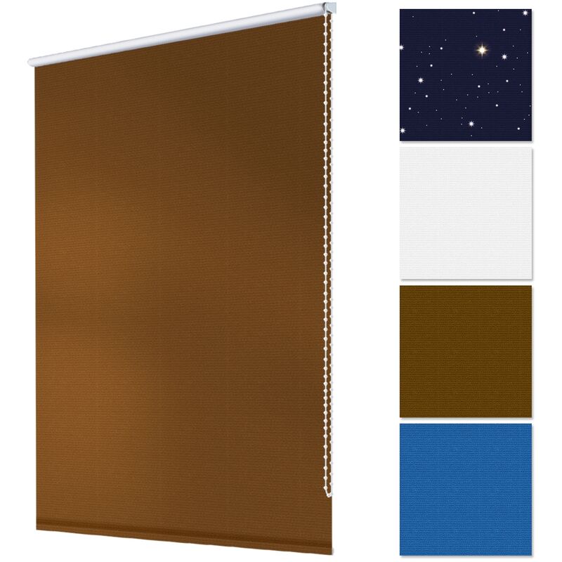 

Cortina Klemmfix 45m x 150cm color marrón rollo persiana toldo sin taladrar