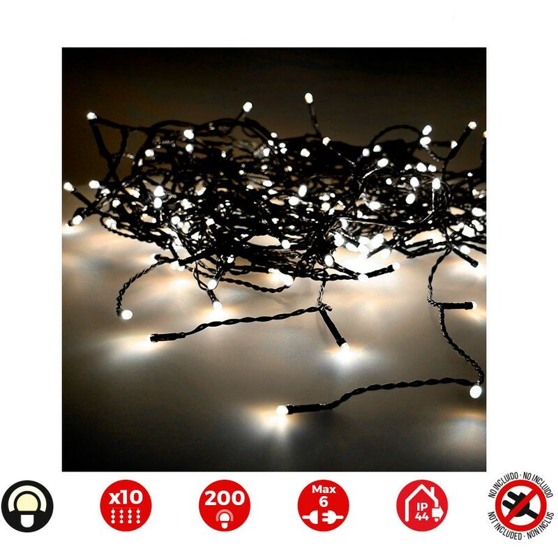 

Cortina Led Easy-Connect Blanco Cálido 2m alto 10 tiras 2