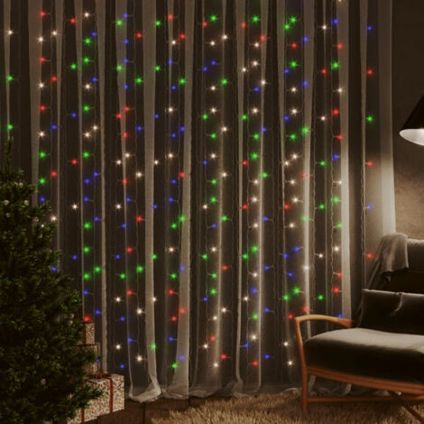 Cortina LED luces de hadas 8 función 3x3m 300 LED colorido