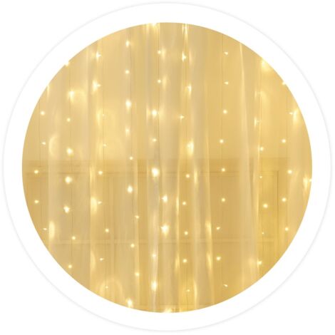 Cortina LED luminosa 2x1M Luz cálida