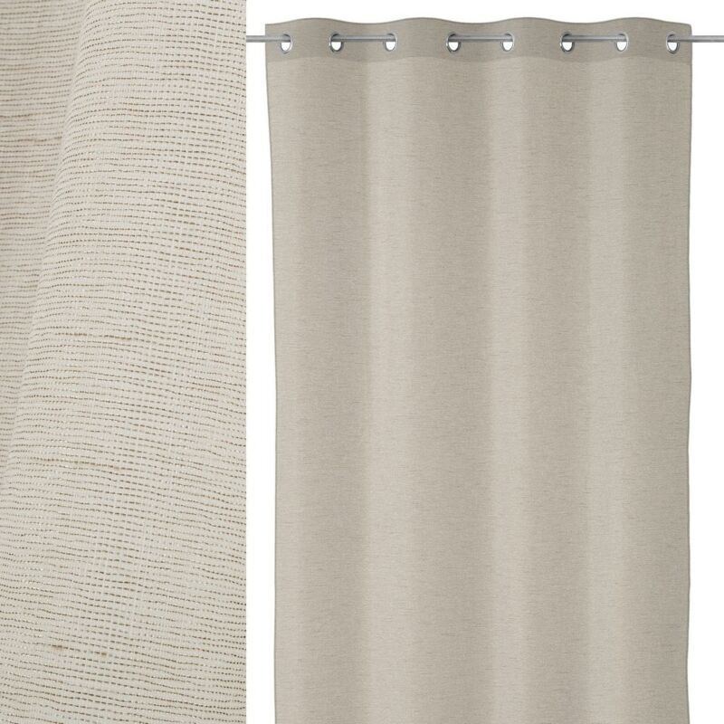 

Lolahome - Cortina lisa confeccionada beige nórdica de poliéster de 260x140 cm
