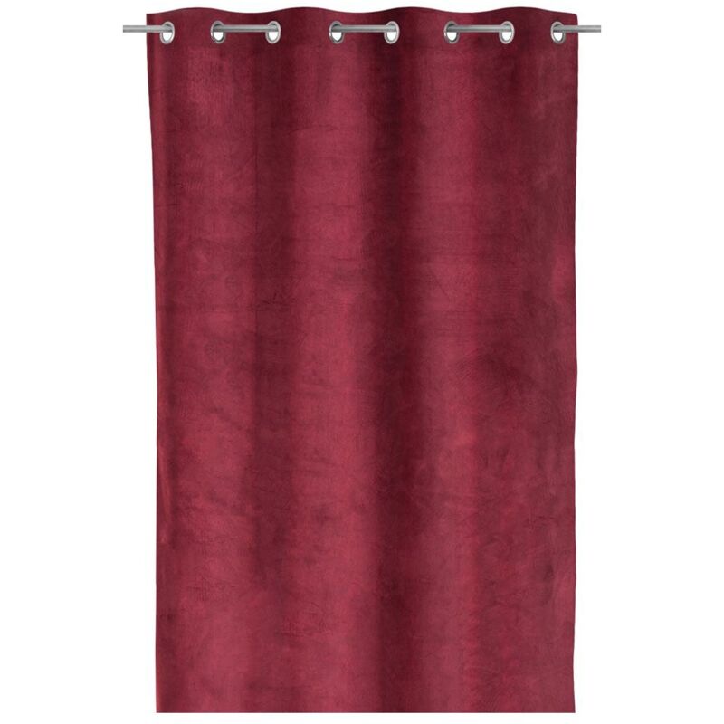 

Lolahome - Cortina lisa granate de terciopelo de 140x260 cm