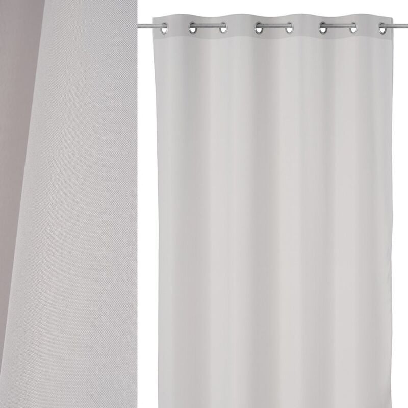 

Lolahome - Cortina lisa gris claro de poliéster de 140x260 cm