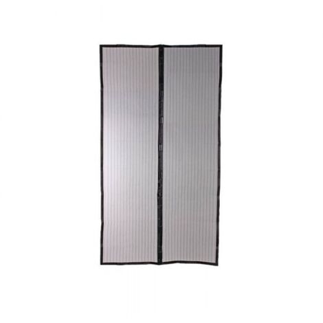 Cortina magnética para puerta con mosquitera de 210 x 100 cm, color negro