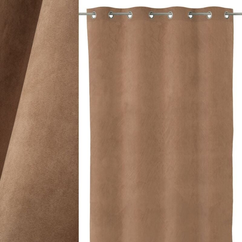 

Lolahome - Cortina marrón moderna de microfibra de 140x260 cm
