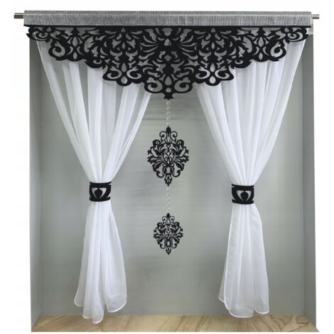 Cortina moderna AGNES para salón y dormitorio, cortina AŻUR Glamour 300x150