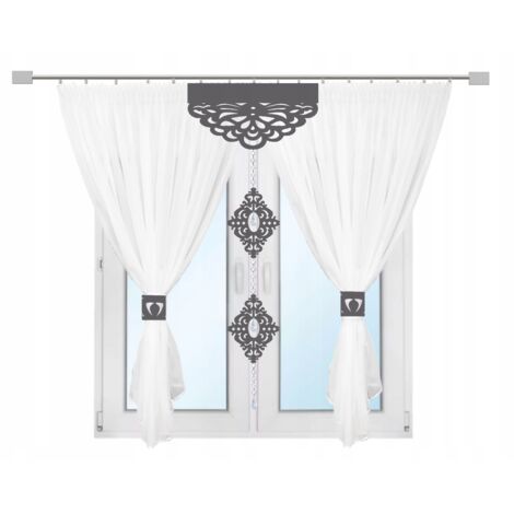 Cortina moderna K19 para salón y dormitorio, cortina AŻUR Glamour 300x150