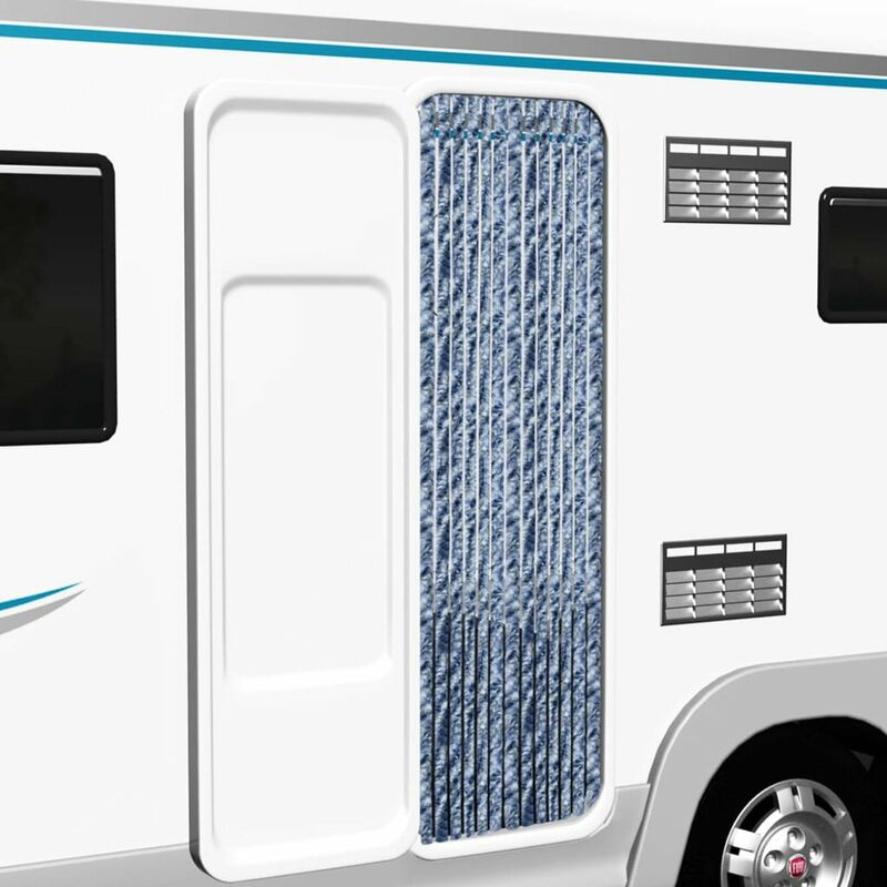 

Cortina mosquitera azul y blanco chenilla 90x200 cm