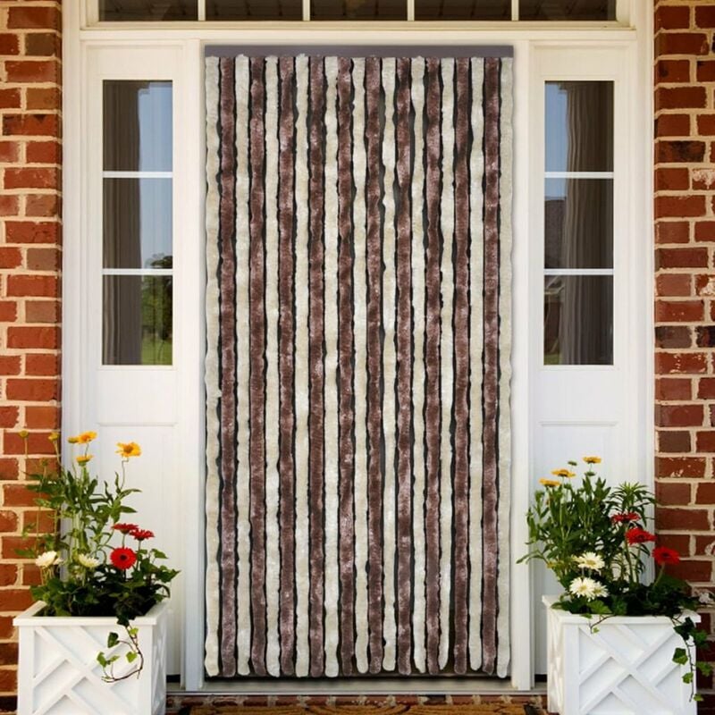 

Cortina mosquitera beige y marron claro 100x220 cm chenilla