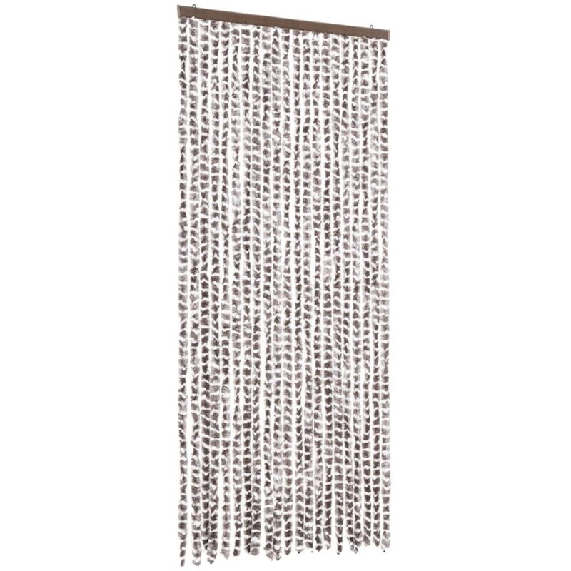 

Cortina mosquitera chenilla gris taupe y blanco 90x220 cm - Gris Topo - Vidaxl